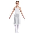 thumbnail image 1 of RUNQHUI Robe de Danse Lyrique Sans Manches pour Filles, Justaucorps Color Block pour Fête, Blanc 12, 1 of 8