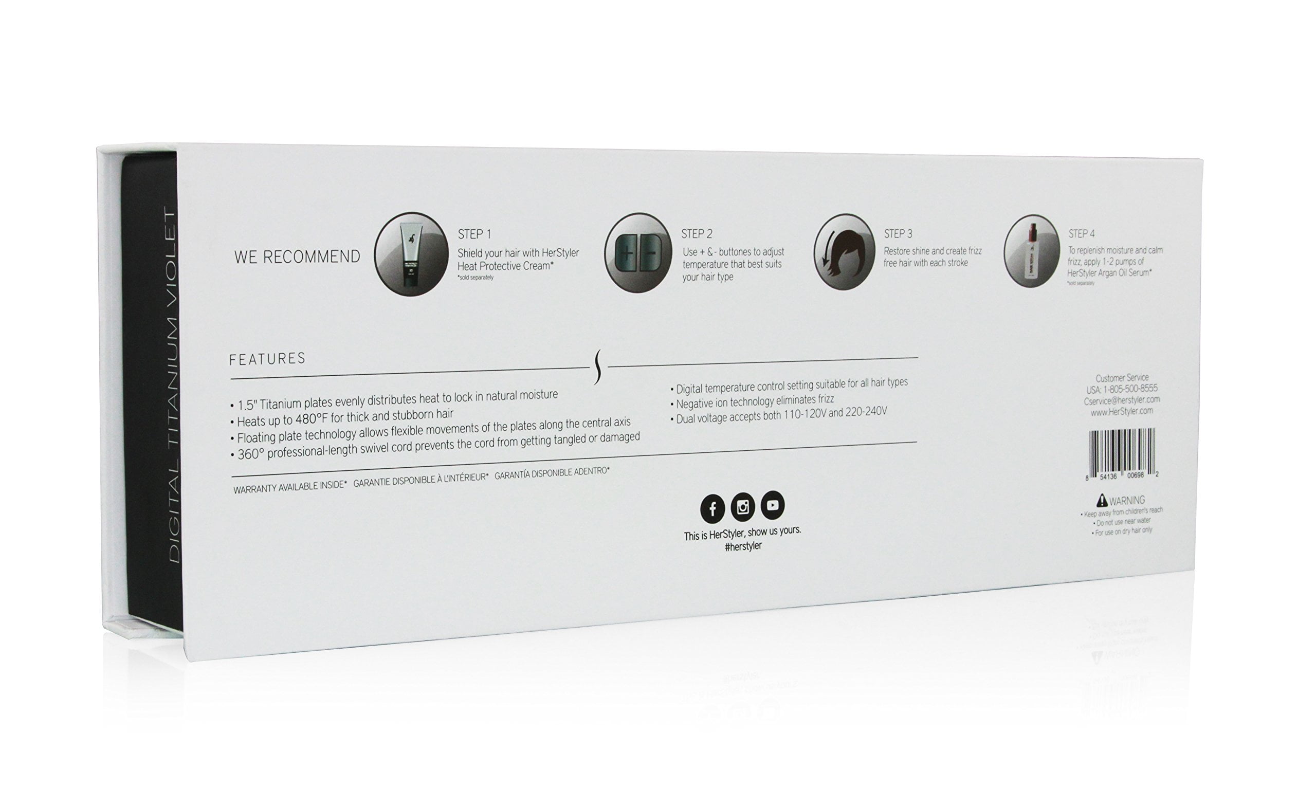 herstyler titanium plates