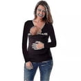 thumbnail image 4 of Baby Carrier Kangaroo Large Pocket Vest T-shirt Men Women Dad Mom Care Bonding ShirtsS, 4 of 5