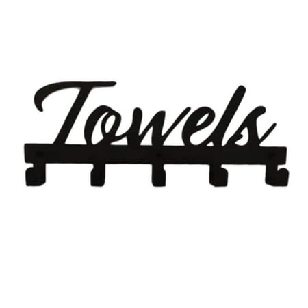 

Clearance! Yuoaenl Rack Creative Towel Hooks in Stock New Towels Towel Creative Hooks Stable and Reliable with Sturdy Hooks Storage Rack Black