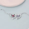thumbnail image 5 of Mementos Personalized Family Women's (Mother's) Necklace Sterling Silver with 2 Name & Birthstone, 5 of 6