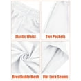 thumbnail image 5 of Toptie Big Boys Youth Soccer Short, 8 Inches Running Shorts with Pockets-White-M/ 10-12, 5 of 7