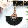 thumbnail image 4 of SmartBy Bohemian Ethnic Style Sweater Necklace Alloy Fan Shaped Cotton Thread Tassel Women Necklace Jewelry Accessories, 4 of 8