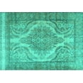 thumbnail image 1 of Ahgly Company Machine Washable Indoor Rectangle Persian Turquoise Blue Traditional Area Rugs, 3' x 5', 1 of 4