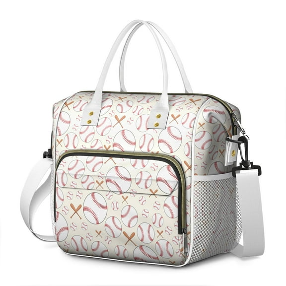Game Day Insulated Cooler Bag - Multi-Pocket Leakproof Lunch Tote for Football, Baseball, Soccer
