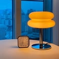 thumbnail image 2 of Mid-Century Modern Murano Glass Table Lamp | Retro Dimmable, Usb Powered, Suitable For Bedroom And Living Room, Available In 3 Colors, Polished Metal Base, 2 of 11