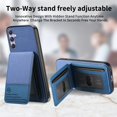thumbnail image 4 of ELEHOLD Case for Samsung Galaxy S25+, RFID Blocking Slim PU Leather Wallet Case with Card Holder & Kickstand,Blue, 4 of 11