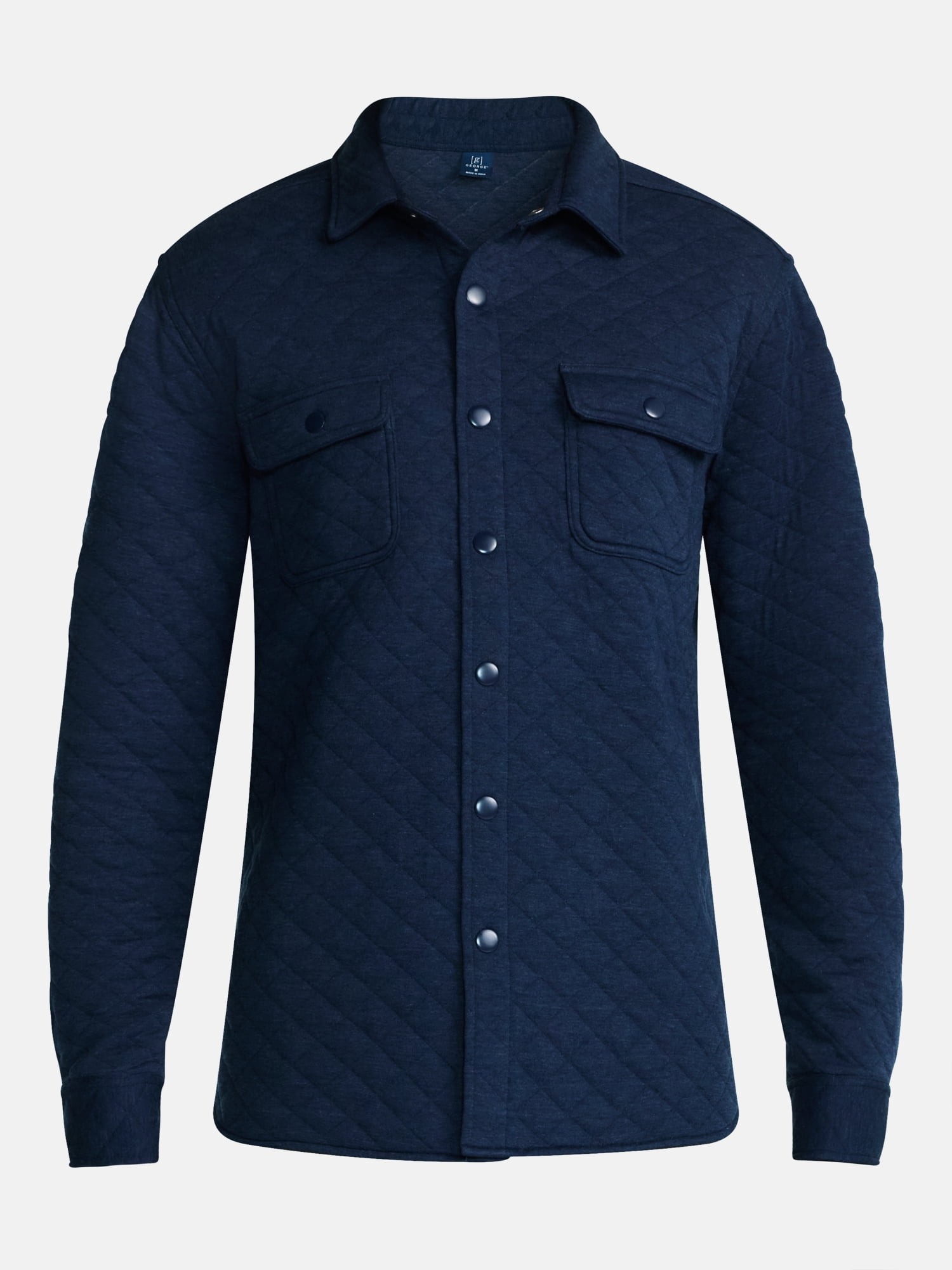 George Men's Quilted Overshirt with Long Sleeves, Sizes XS-4XLT