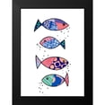 thumbnail image 2 of Pinto, Patricia 14x18 Black Modern Framed Museum Art Print Titled - Tropical Fish Collage I, 2 of 5