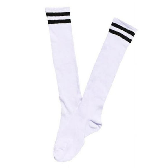 GDREDA Socks for Women Sport Football Soccer Long Socks Over Knee High Sock Baseball WH White,One Size