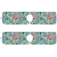 thumbnail image 2 of Coolnut Flower Toucans Sink Splash Guard for Faucet 2 Packs Faucet Absorbent Mats, Flamingo Palm Leaf Faucet Handle Drip Catcher Quickly Drying Mat for Kitchen Counter Bathroom, 30"x5.5", 2 of 7