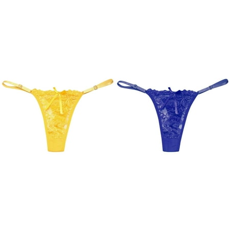 2-Pack Women s Underpants Thong Panties Low Waist Lace Briefs Underwear Petite Lingerie Lingerie Dress Lingerie Stockings for Women Valentine Lingerie Christmas Lingerie Women Lingerie
