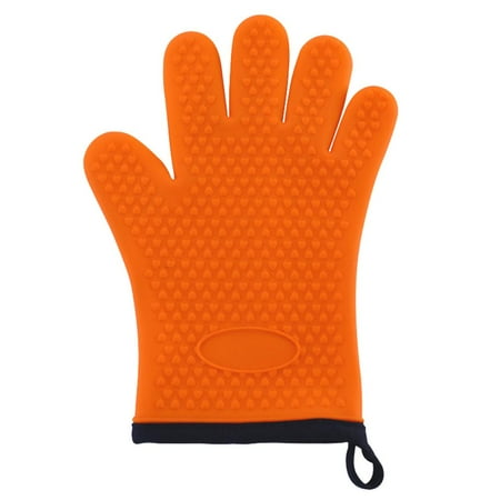 

Fovolat Silicone Baking Glove|1pcs Heat Resistant Silicone Glove for Cooking|Kitchen Oven Mitts with Inner Cotton Layer for Barbecue Cooking Baking