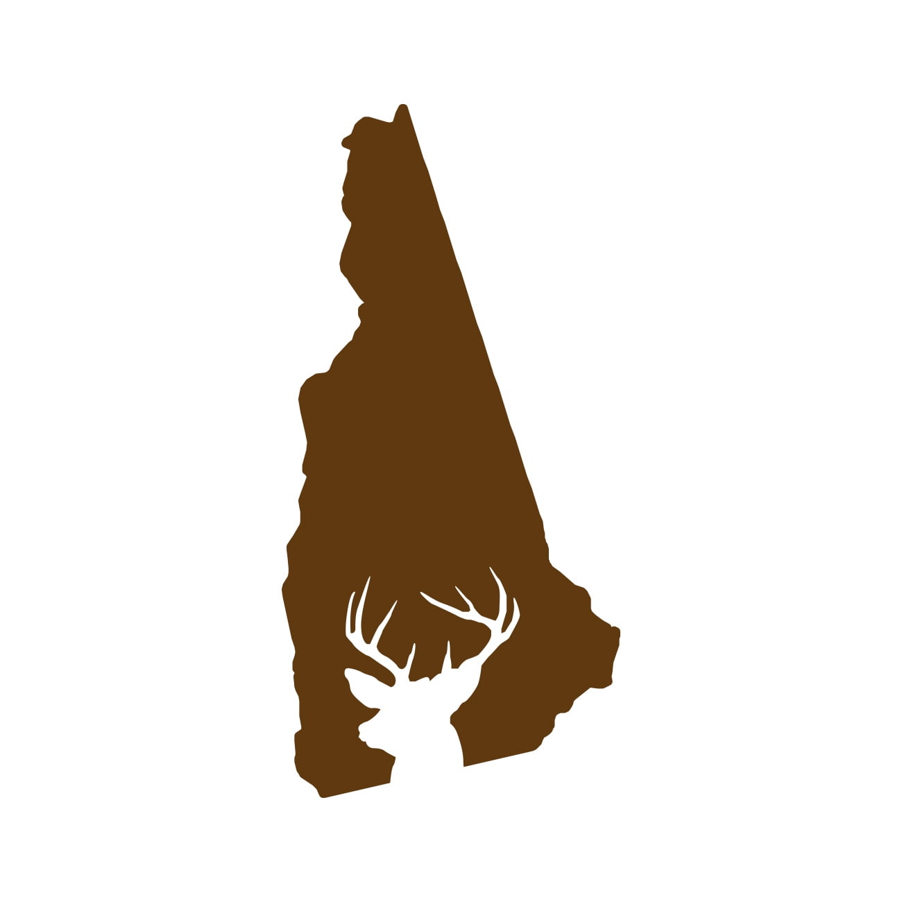 New Hampshire Deer State Sticker Decal Die Cut Self Adhesive Vinyl