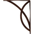 thumbnail image 4 of Ekena Millwork 1 1/2"W x 10"D x 12"H Miller Wrought Iron Bracket, (Single center brace), Antiqued Copper, 4 of 9