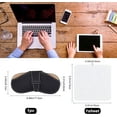 thumbnail image 2 of Estuche de cuero para gafas, portátil, suave, delgado, con cierre a presión, con paño de limpieza de gamuza para mujeres y hombres, color negro, 2 of 7