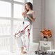 thumbnail image 5 of Balery Bloody Hand Pantalones de pijama para mujer, pijamas ultraligeros, pantalones de estar por casa-Small, 5 of 6