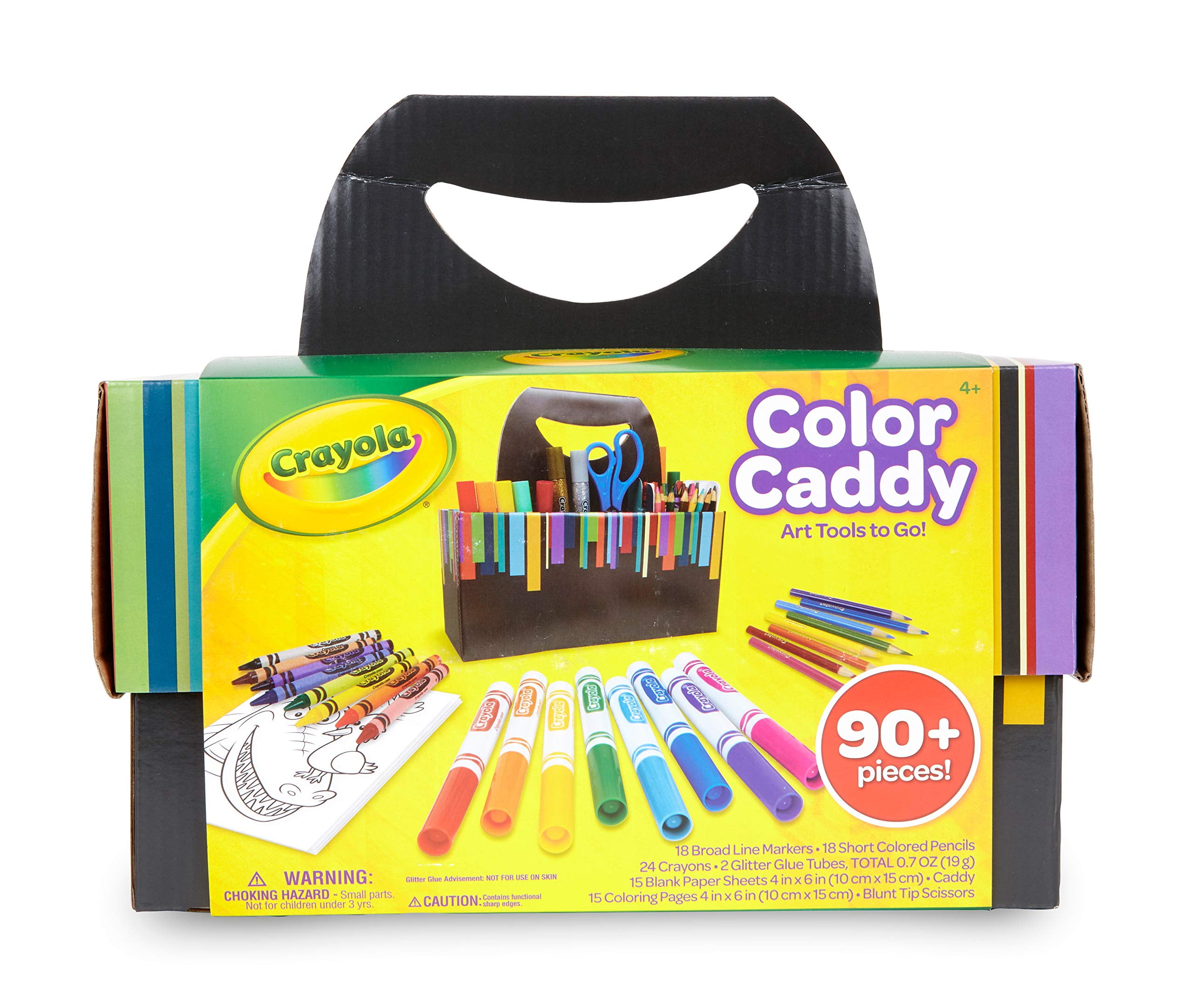 Buy Crayola Color Caddy Craft Kit (90+ Pcs), Kids Coloring Set, Gifts for  Kids 4+, Includes Crayons, Markers, Colored Pencils, Glitter Glue,  Scissors, & Paper Online at desertcartCyprus