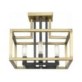 thumbnail image 7 of Z Lite 456SF-OBR-BRZ 12 x 12 x 13 in. 4 Light Semi Flush Mount, Olde Brass & Bronze, 7 of 7