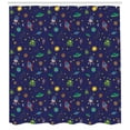 thumbnail image 2 of Ambesonne Space Shower Curtain, Doodle Cosmos Elements, 69"Wx75"L, Multicolor, 2 of 2