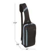 Athletic Works 4.5 Liter Black Urban Sling Sports Bag, Unisex, Shoulder Bags, Polyester, Adult, Teen