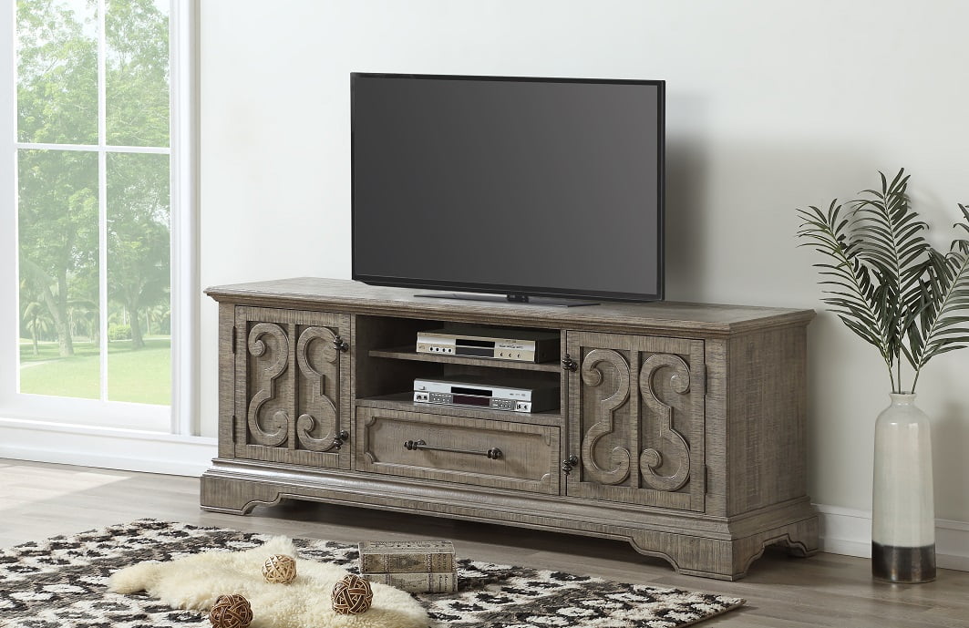 Acme Artesia Wooden Frame TV Stand in Salvaged Natural