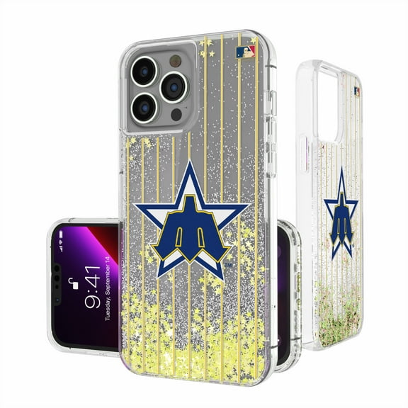 Seattle Mariners 1981-1986 Cooperstown Pinstripe iPhone Glitter Case