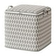 thumbnail image 2 of Bolsa de almacenamiento resistente | Organizador de algodón de gran tamaño 60x50x50cm con asas reforzadas, doble cremallera, impermeable, plegable, gran capacidad para mudanzas, ropa, edredones, gris, 2 of 8