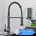 thumbnail image 1 of Grifo de cocina negro mate Rozin, grifo mezclador montado en cubierta, boquilla rociadora de flujo de rotación de 360 grados, fregadero de cocina, grifos fríos y calientes Tan Jianjun unisex, 1 of 2