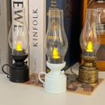 thumbnail image 6 of 2PCS Vintage Flameless Table Lamp - LED Kerosene Lantern with Clear Hurricane Glass, Battery Operated Retro Oil Lamp for Bedroom Nightstand, Living Room & Farmhouse Decor, 6 of 8