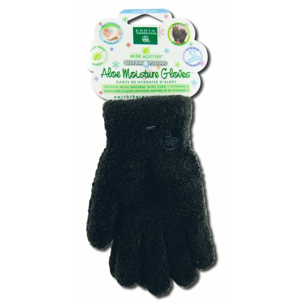Earth Therapeutics Aloe Infused Gloves Black
