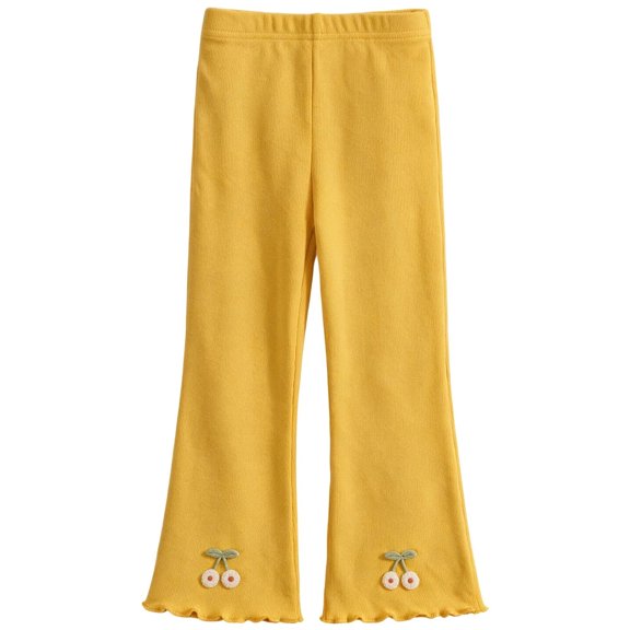 Luuriaro Toddler Girls Flare Leggings High Waist Cotton Bell Bottoms Bootcut Casual Outwear Pants for Kids