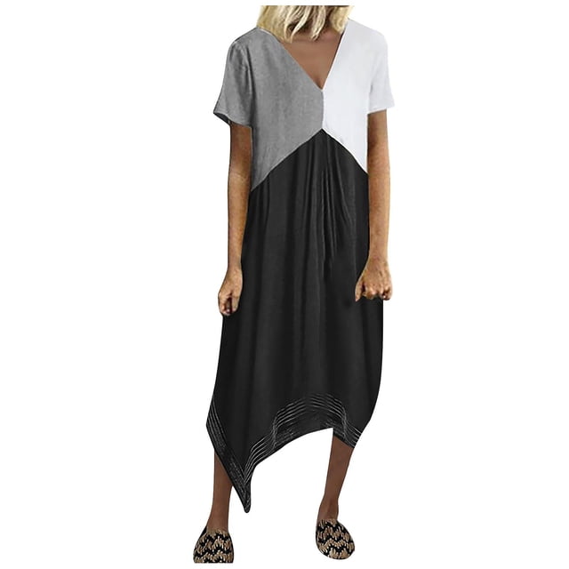 Vestido HUOGUO, a la moda para mujer, casual, con estampado de playa