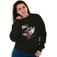 thumbnail image 4 of Halloween Bat Out of Hell Spooky Sweatshirt for Men or Women Brisco Brands S, 4 of 6