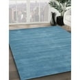 thumbnail image 3 of Ahgly Company Machine Washable Indoor Round Contemporary Blue Ivy Blue Area Rugs, 5' Round, 3 of 7