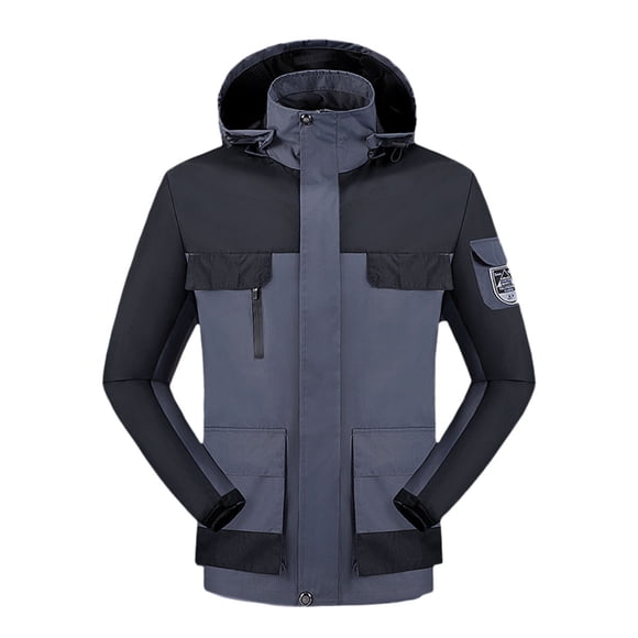 Veste Anorak Légère pour Hommes pour Aventures en Plein Air Coupe-Vent à Capuche Manteau de Randonnée Alpinisme