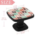 thumbnail image 3 of 4 Pcs Square Cabinet Handle Cupboard Knob Drawer Pulls Handle Music Notes Drawer Knobs with Screws Furniture Decoration, 3 of 5