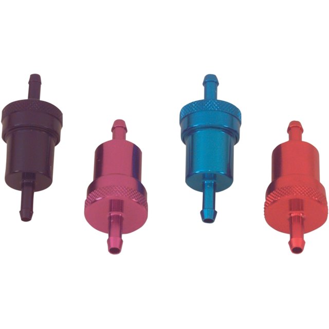 Emgo Aluminum Fuel Filter 5/16in. Black Anodized 1434432