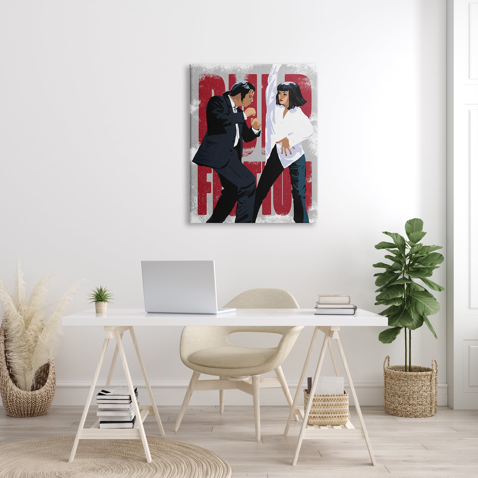 Stupell Industries Iconic Dancing Movie Scene Famous Actors Red Title, 30 x 40, Designed by Ros Ruseva