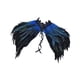 thumbnail image 4 of Capa de chal de plumas jinwen gótica para disfraz de Halloween Azul y negro, 4 of 8