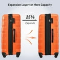 thumbnail image 2 of Luggage Sets 3 Piece, Hardside Expandable Ultra Durable PC Lightweight Carry On, Travel Suitcase Set with TSA Lock Spinner Wheels, Orange, 2 of 9
