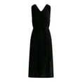 thumbnail image 5 of Time and Tru Women’s Sleeveless V-Neck Cotton Midi Dress, Sizes XS-XXXL, 5 of 5