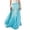 Blue, variant on Elegant Women'S Breezy High Waisted Sheer Mesh Maxi Skirt Flowing Beach Summer Cover Up Dress