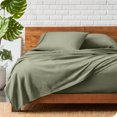 Bare Home Premium 1800 Collection 4Piece Bed Sheet Set, FullXL, Sage