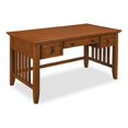 thumbnail image 1 of Homestyles Arts & Crafts Wood Executive Desk in Brown, 1 of 21