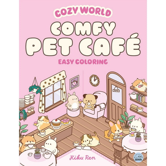 Cozy World Cozy World Comfy Pet Café Easy Coloring for Teens, Young Adults, and Adults, (Paperback)