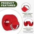 thumbnail image 3 of Uxcell Web Football Belt, Men Canvas Belt Web Flag Football D Ring, Adjustable Soccer Replacement Strap 51 Inch & 2 Pcs & Canvas & Red/Orange, 3 of 7