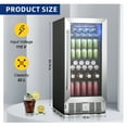 Simzlife 15" Beverage Cooler Under Counter Beverage Refrigerator Beer