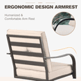 thumbnail image 6 of Outdoor Swivel Dining Chairs Set of 4, Heavy Duty Metal Chairs with Thickened Cushions for Garden, Lawn and Porch, Beige, 6 of 9