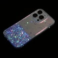 thumbnail image 5 of Luminous Case for iPhone 12 Pro / iPhone 12 6.1", Glow in the Dark Fluorescent Glitter Case for Women Girls, Bling Sparkle Lightweight Slim Shockproof Protective Phone Cover, Purple, 5 of 6
